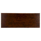 Marrone Scuro/Oro Tavolo Consolle a 2 Ripiani - 42 L x 15,8 P x 29 H - 42Lx16Px29H