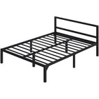 Telaio letto a piattaforma in metallo con testiera