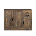 Madia moderna in legno, credenza con 3 ante e 2 cassetti