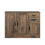 Madia moderna in legno, credenza con 3 ante e 2 cassetti