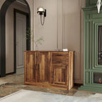 Madia moderna in legno, credenza con 3 ante e 2 cassetti