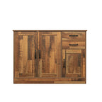 Madia moderna in legno, credenza con 3 ante e 2 cassetti