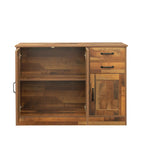 Madia moderna in legno, credenza con 3 ante e 2 cassetti