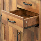 Madia moderna in legno, credenza con 3 ante e 2 cassetti