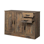 Madia moderna in legno, credenza con 3 ante e 2 cassetti