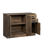 Madia moderna in legno, credenza con 3 ante e 2 cassetti
