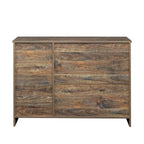 Madia moderna in legno, credenza con 3 ante e 2 cassetti