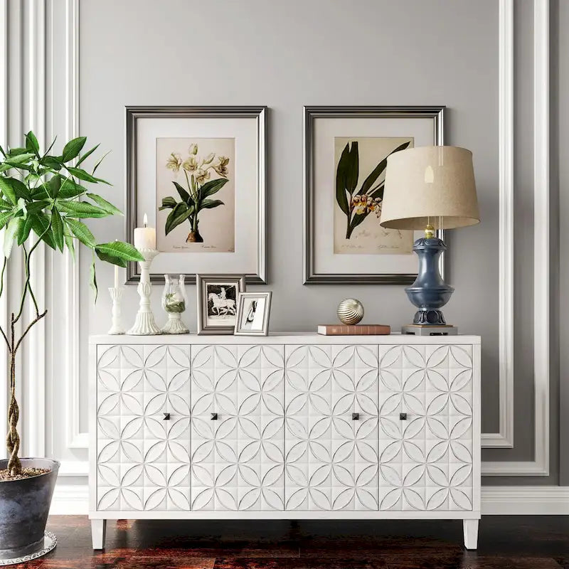 Mobile dispensa con 4 ante in legno Mobiletto credenza buffet