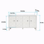 Mobile dispensa con 4 ante in legno Mobiletto credenza buffet