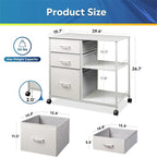 Cassettiera Portadocumenti a 3 Cassetti - 15,75P x 29,53L x 26,77H