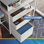 Cassettiera Portadocumenti a 3 Cassetti - 15,75P x 29,53L x 26,77H