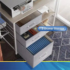 Cassettiera Portadocumenti a 3 Cassetti - 15,75P x 29,53L x 26,77H