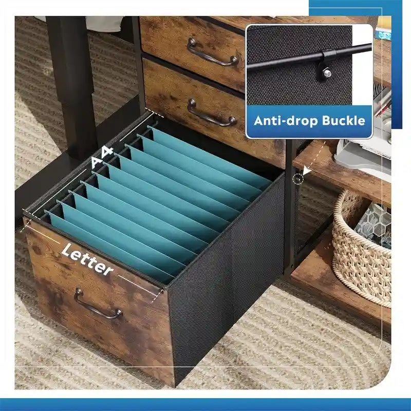 Cassettiera Portadocumenti a 3 Cassetti - 15,75P x 29,53L x 26,77H