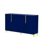 Credenza contenitore di lusso leggera, con finitura lucida e ripiani regolabili