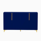 Credenza contenitore di lusso leggera, con finitura lucida e ripiani regolabili