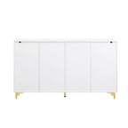 Credenza contenitore di lusso leggera, con finitura lucida e ripiani regolabili