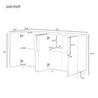 Credenza contenitore di lusso leggera, con finitura lucida e ripiani regolabili