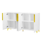 Credenza contenitore di lusso leggera, con finitura lucida e ripiani regolabili