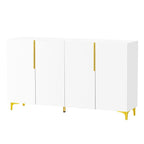 Credenza contenitore di lusso leggera, con finitura lucida e ripiani regolabili