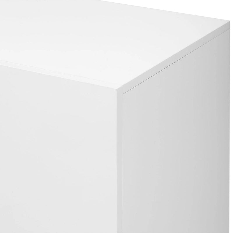 Credenza contenitore di lusso leggera, con finitura lucida e ripiani regolabili