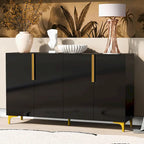 Credenza contenitore di lusso leggera, con finitura lucida e ripiani regolabili