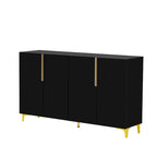 Credenza contenitore di lusso leggera, con finitura lucida e ripiani regolabili
