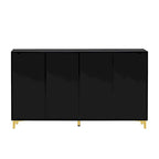 Credenza contenitore di lusso leggera, con finitura lucida e ripiani regolabili