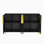 Credenza contenitore di lusso leggera, con finitura lucida e ripiani regolabili